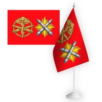 Настільний прапорець 27 ОАБр та знак РВіА червоний